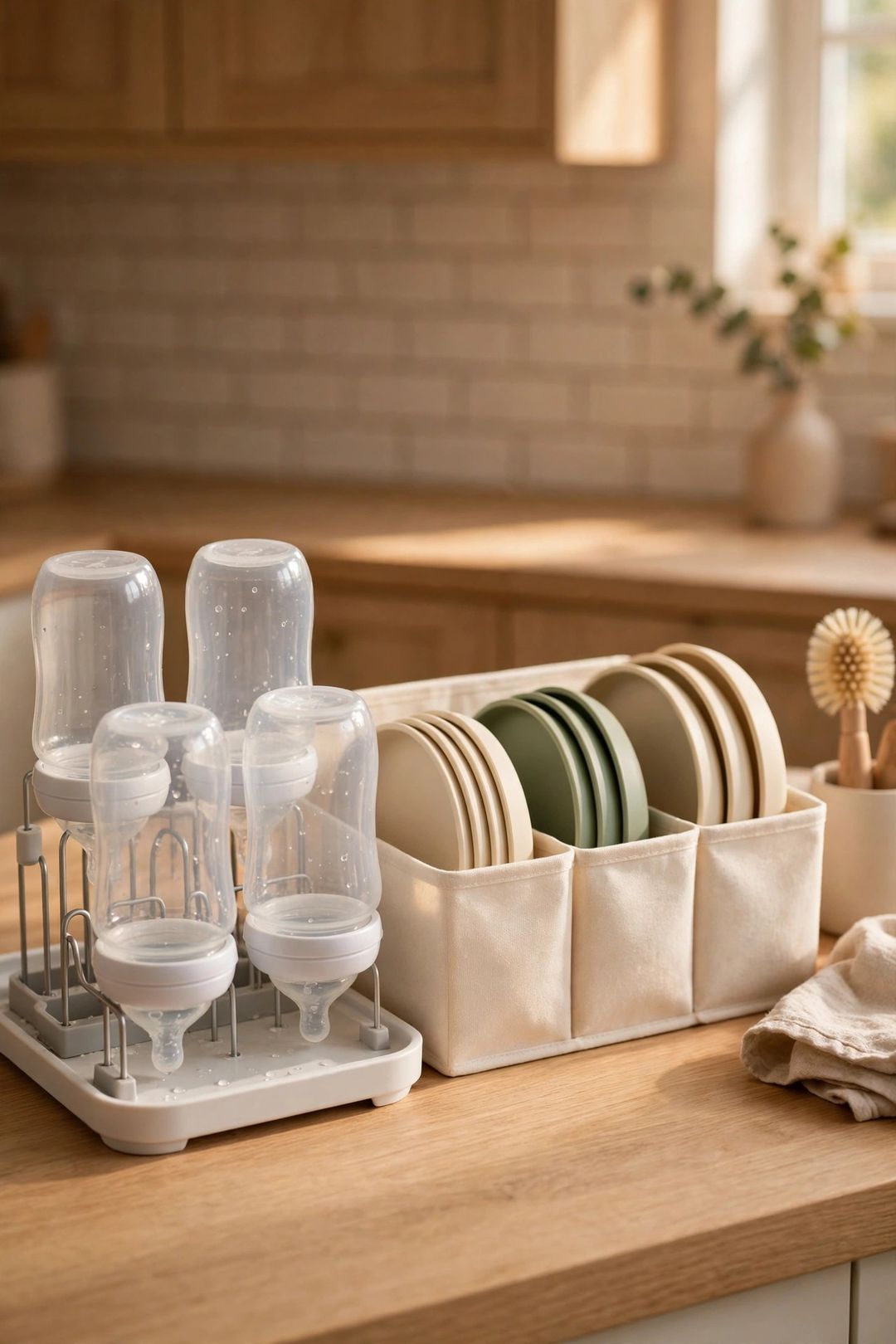 10 Baby Bottle & Toddler Dish Storage Ideas for One Small Cabinet