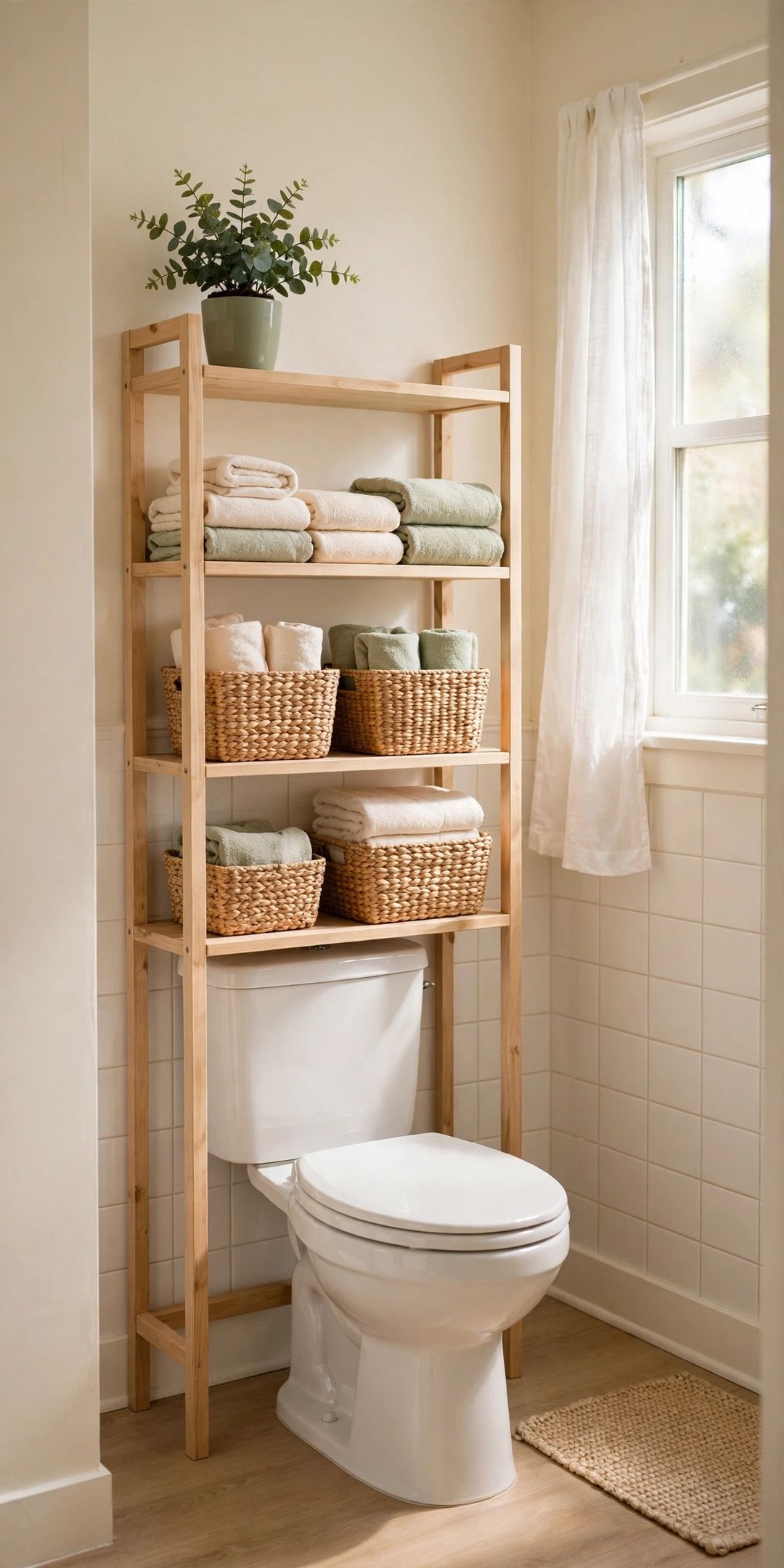 12 No-Drill Bathroom Storage Ideas That Come Off Clean