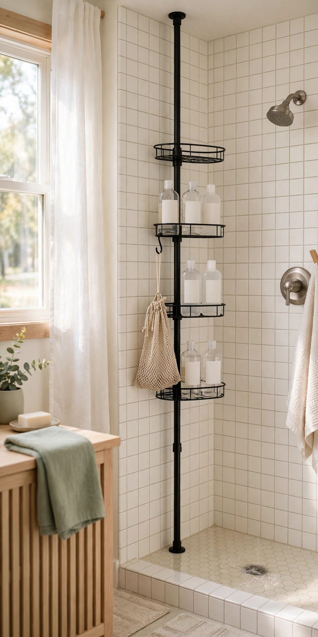 12 No-Drill Bathroom Storage Ideas That Come Off Clean