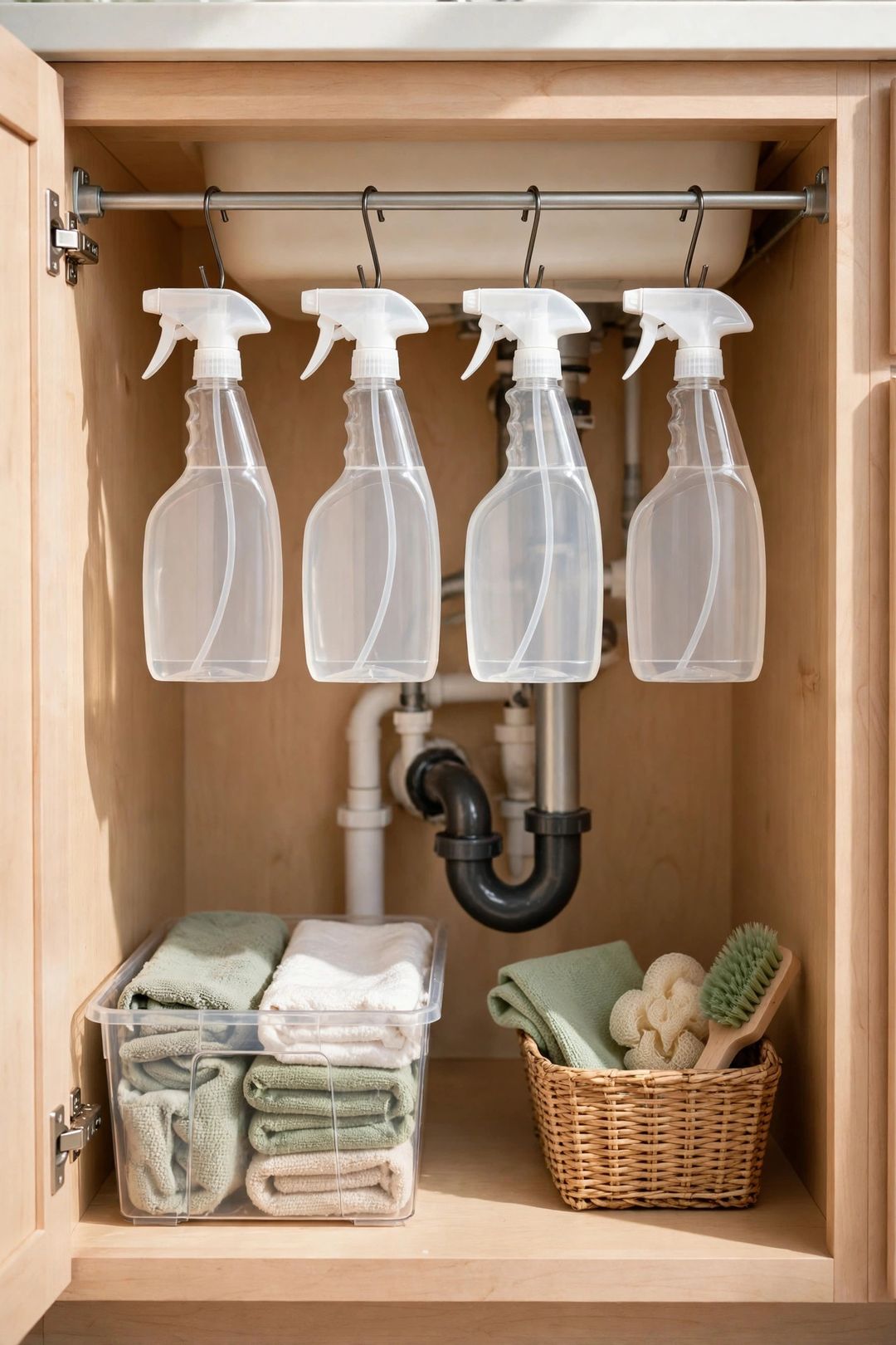 11 Best Under-Sink Organizers That Fit Around Pipes (Kitchen & Bath)