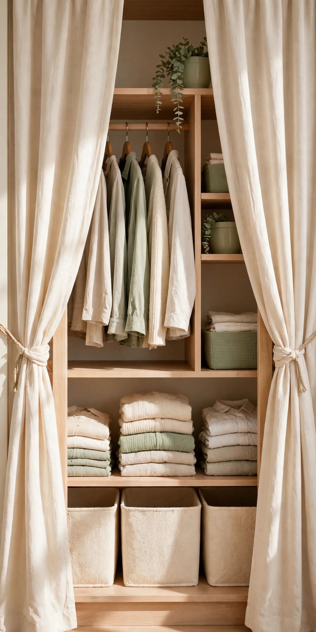 What to Do When Your Closet Has No Door: Curtain, Zone & Storage Ideas