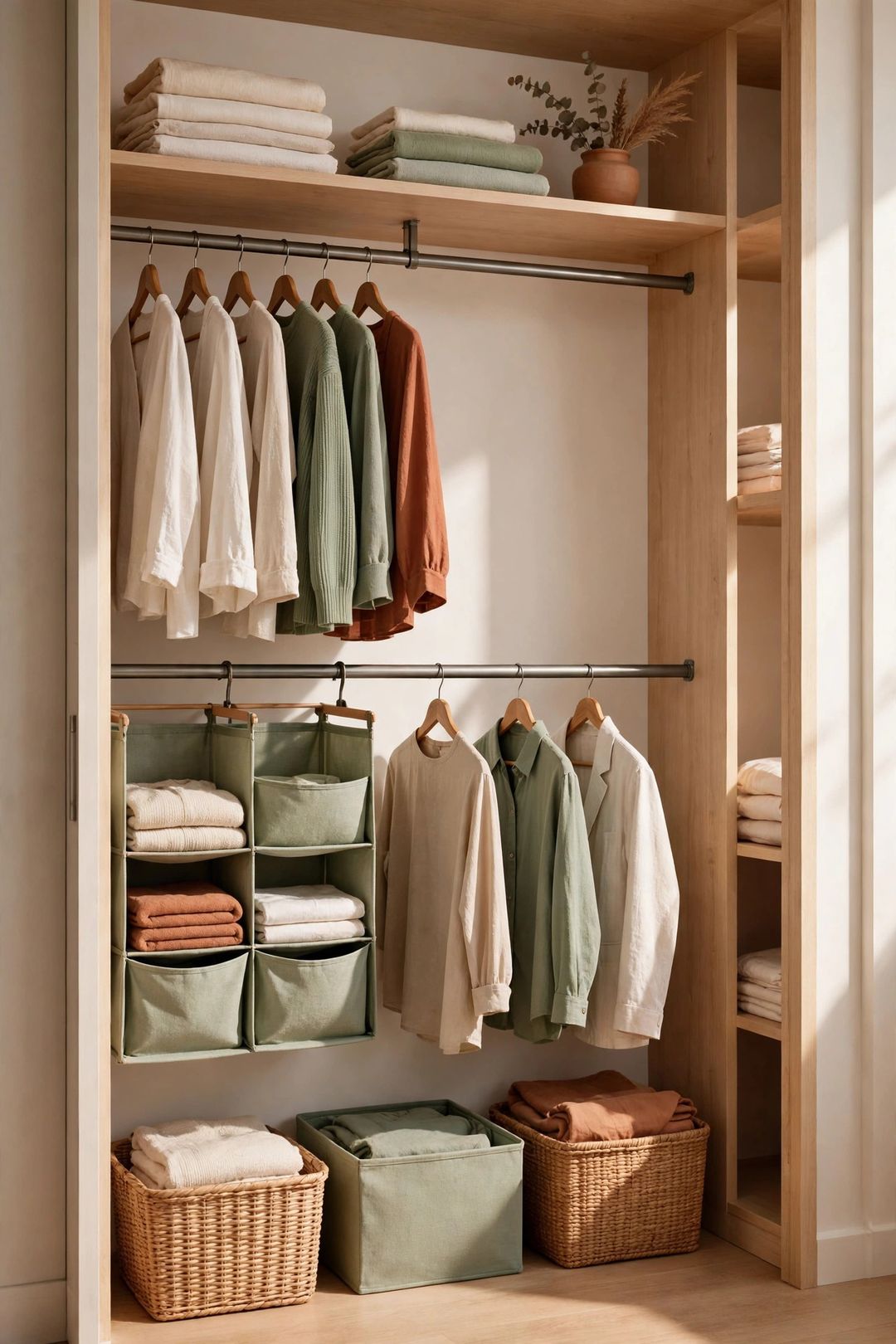 19 Closet Organization Ideas for Closets With No Shelves