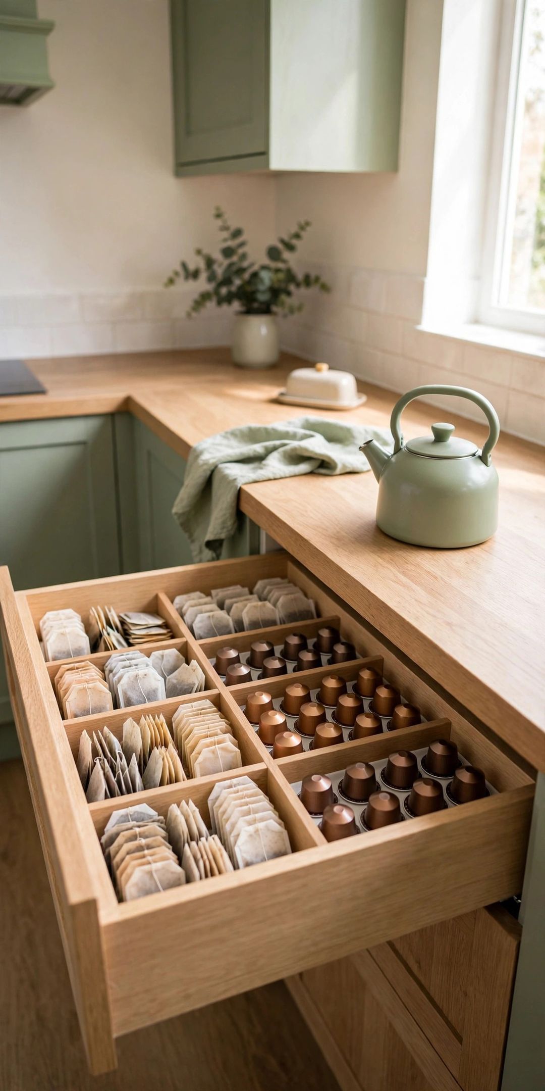 10 Coffee Pod & Tea Storage Ideas for Tiny Counters