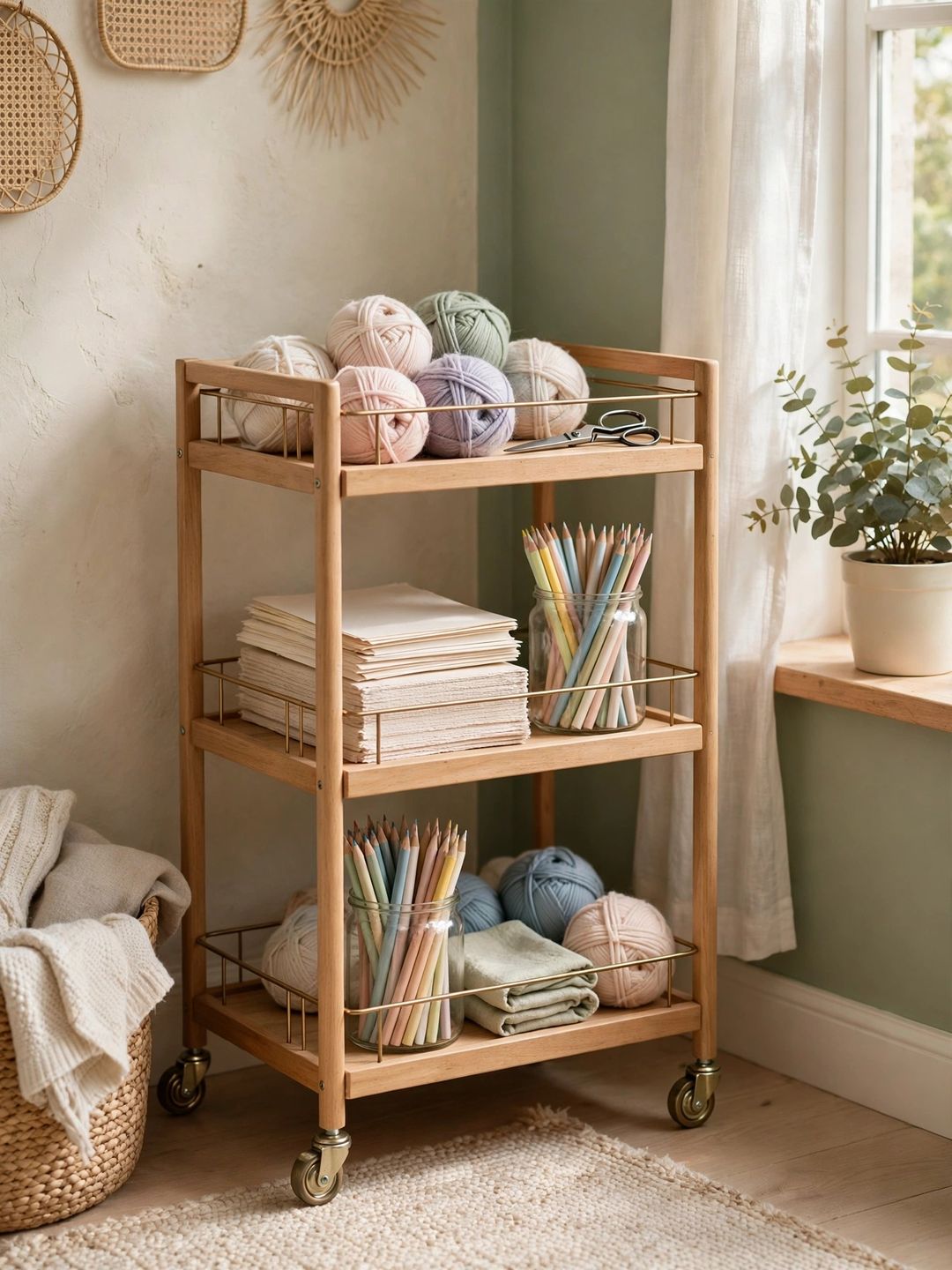 13 Craft Supply Storage Ideas That Fit in One Closet or Cart