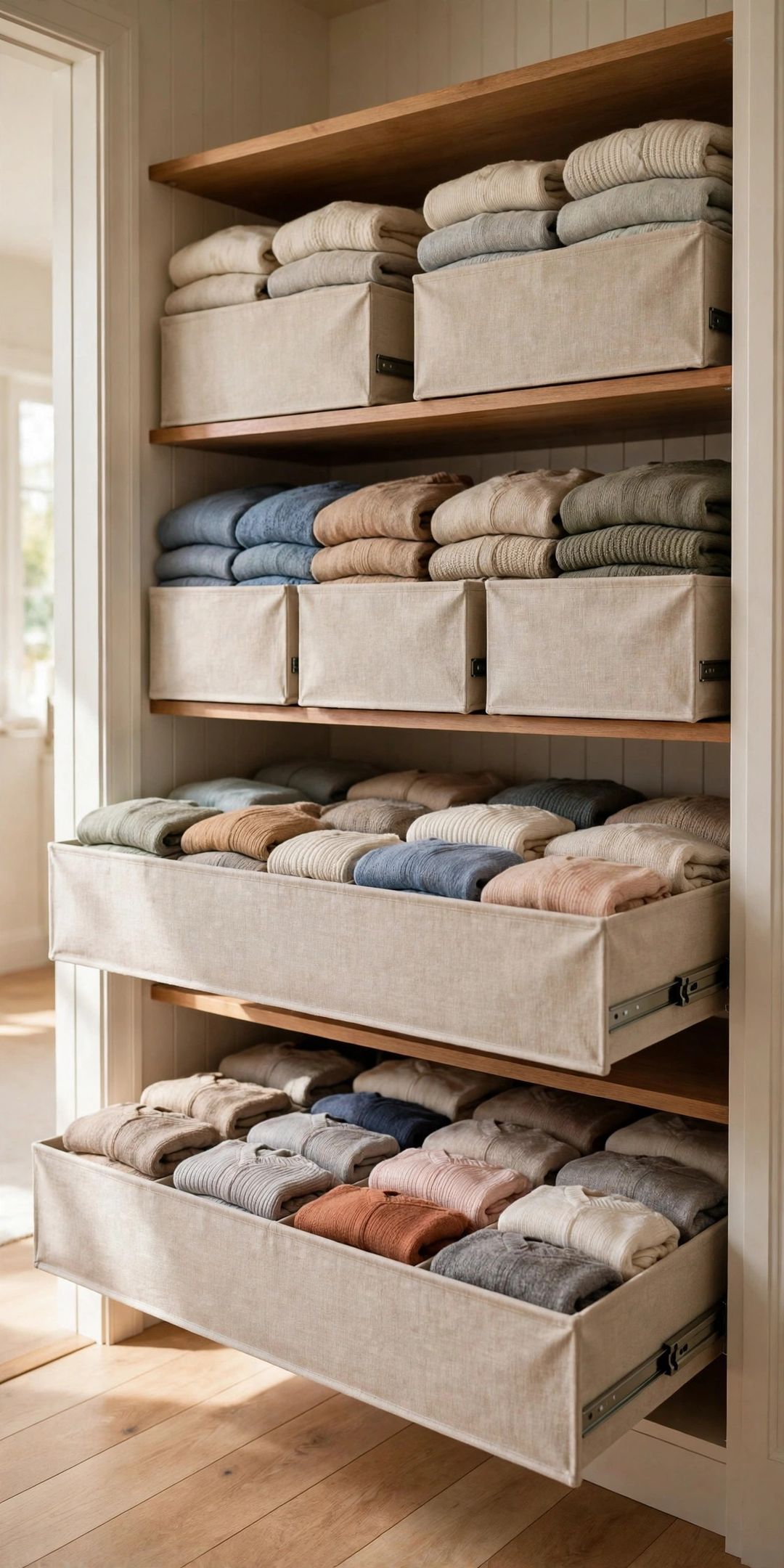 Deep Closet Shelves: 10 Pull-Out & Bin Systems So Nothing Hides