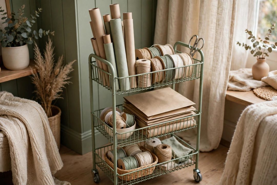 Gift Wrap Station Ideas: 10 Storage Setups for Rolls, Bags & Bows