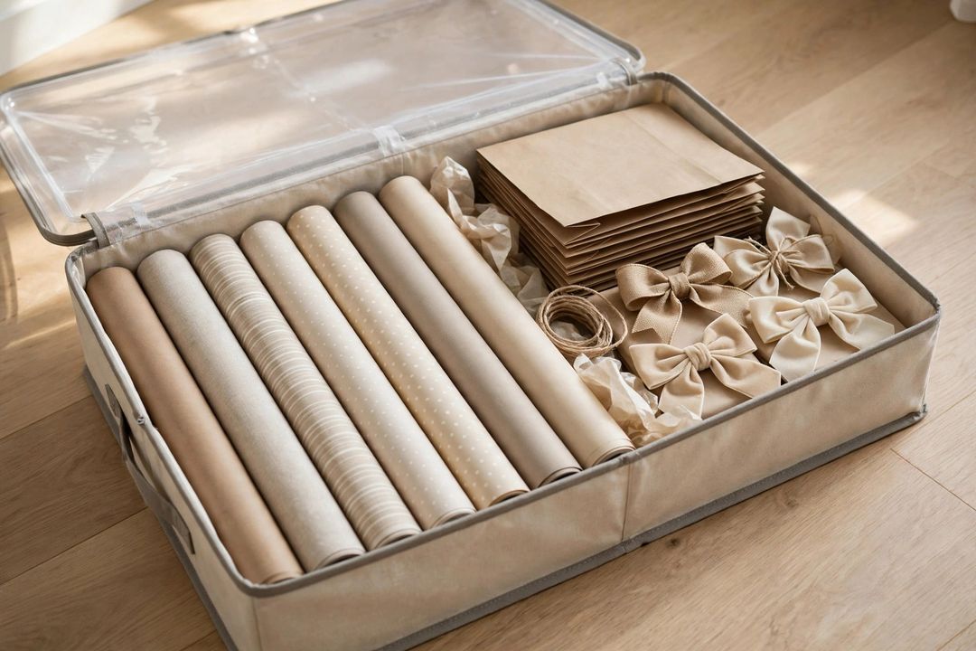 Gift Wrap Station Ideas: 10 Storage Setups for Rolls, Bags & Bows