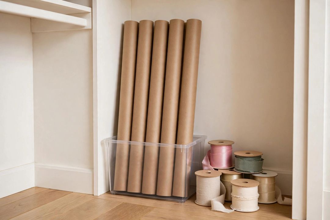 Gift Wrap Station Ideas: 10 Storage Setups for Rolls, Bags & Bows