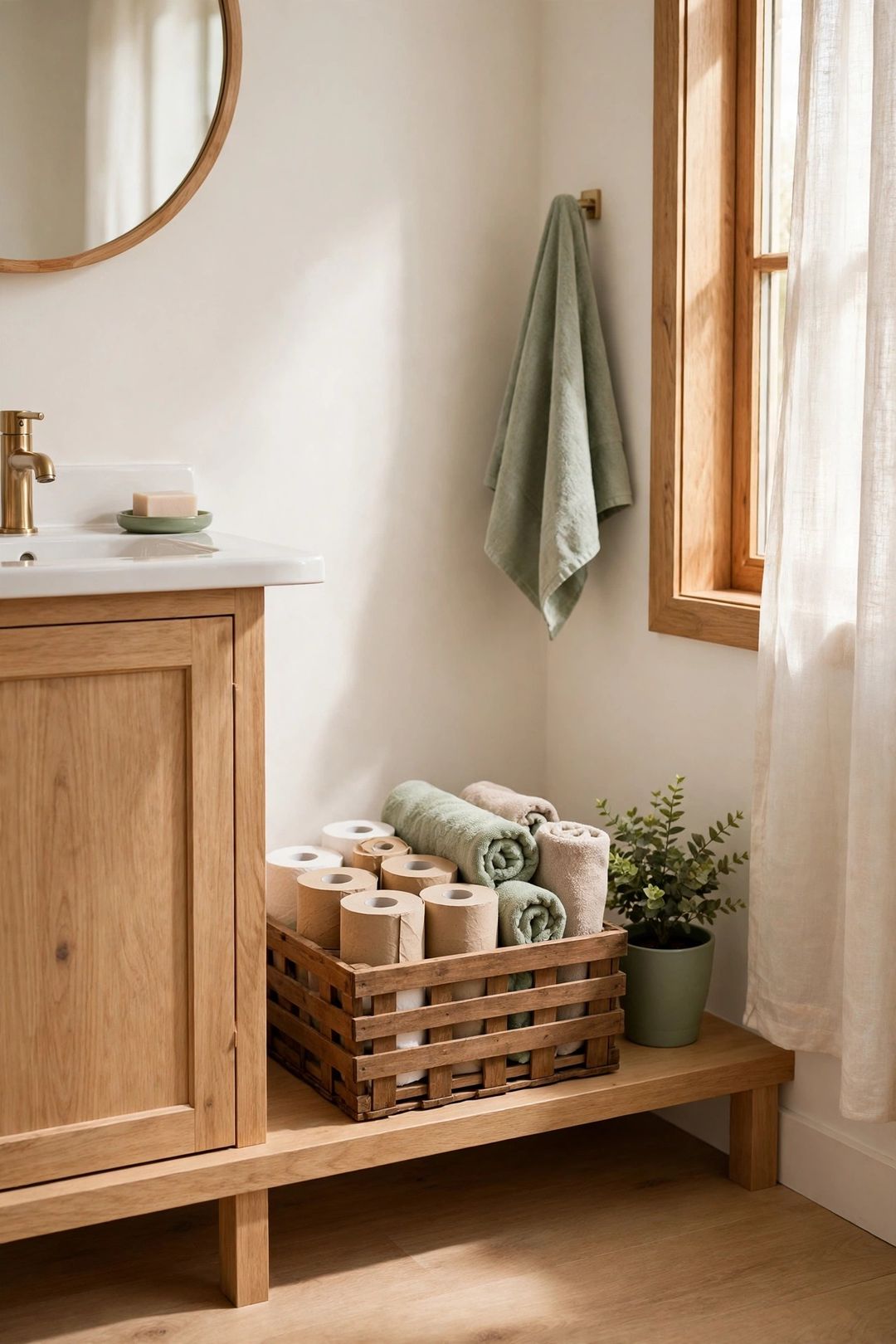 8 Guest Bathroom Basket Setups Your Guests Will Actually Find