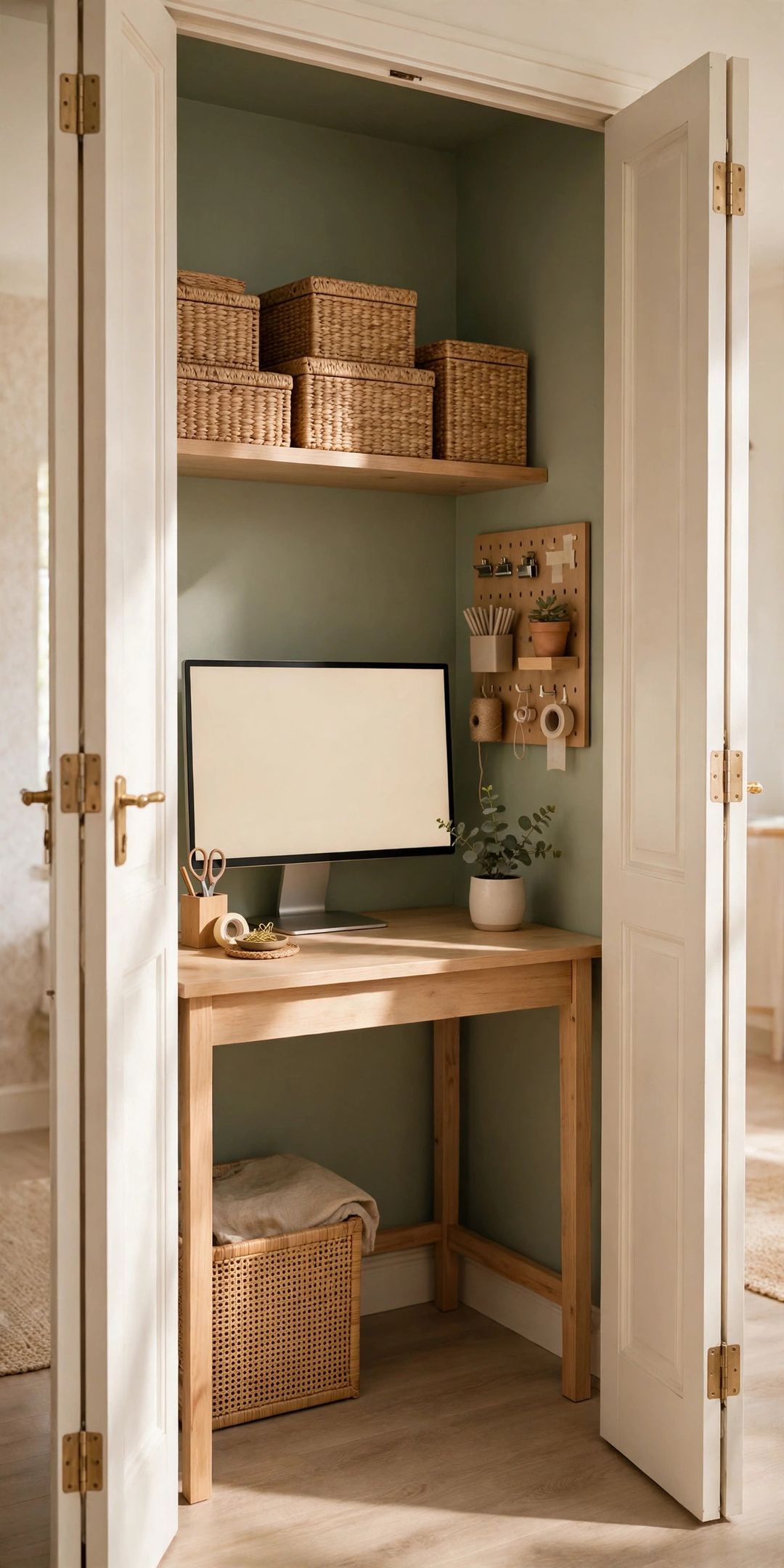 How to Fit a Home Office Inside a Closet (Cloffice Guide + Storage)
