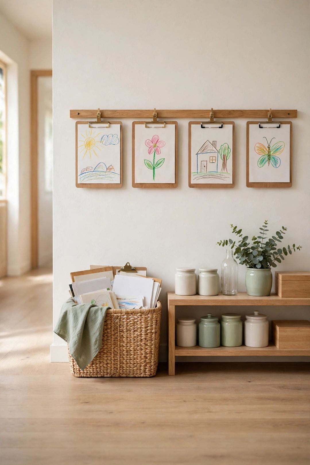 11 Ways to Store Kids' Art & Schoolwork Without the Guilt Pile