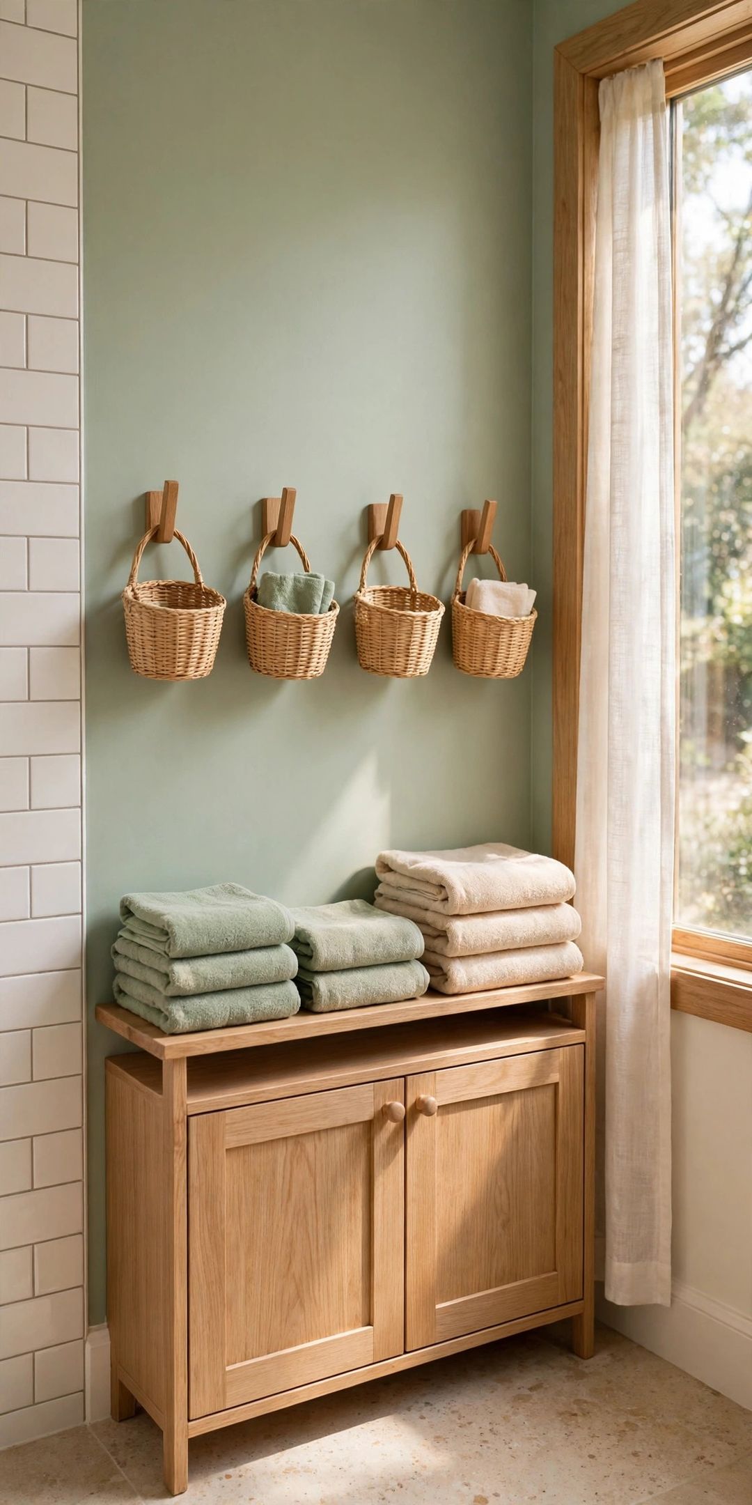 Kids Sharing One Bathroom: 11 Storage Systems Sorted by Height and Color