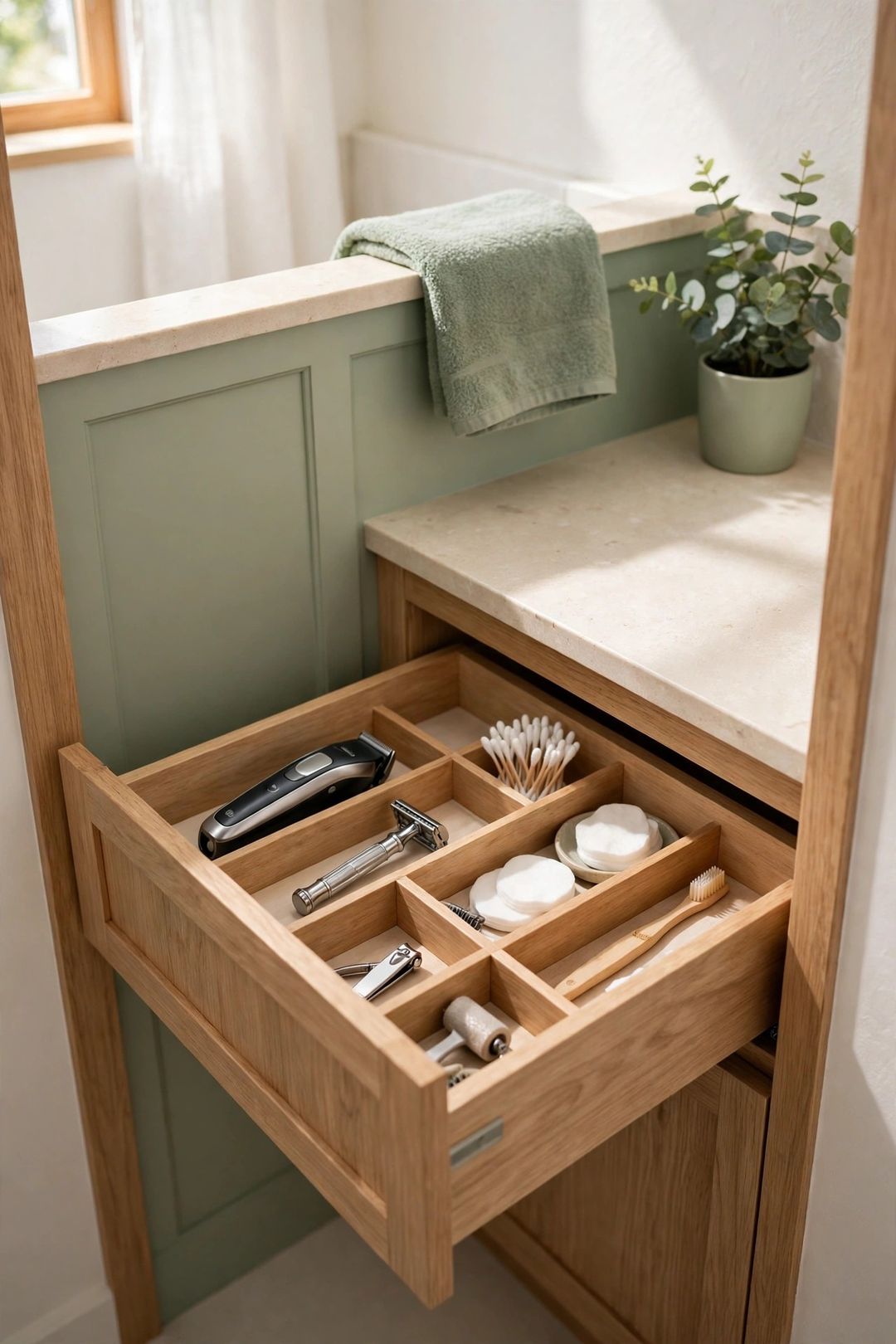 Grooming Station for Him: 9 Small-Bathroom Storage Ideas