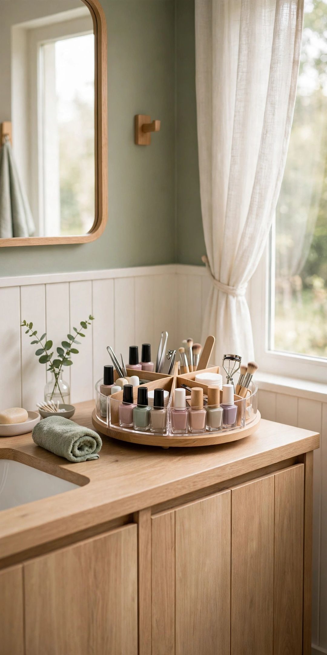 10 Nail Polish & Beauty Tool Storage Ideas for Small Vanities