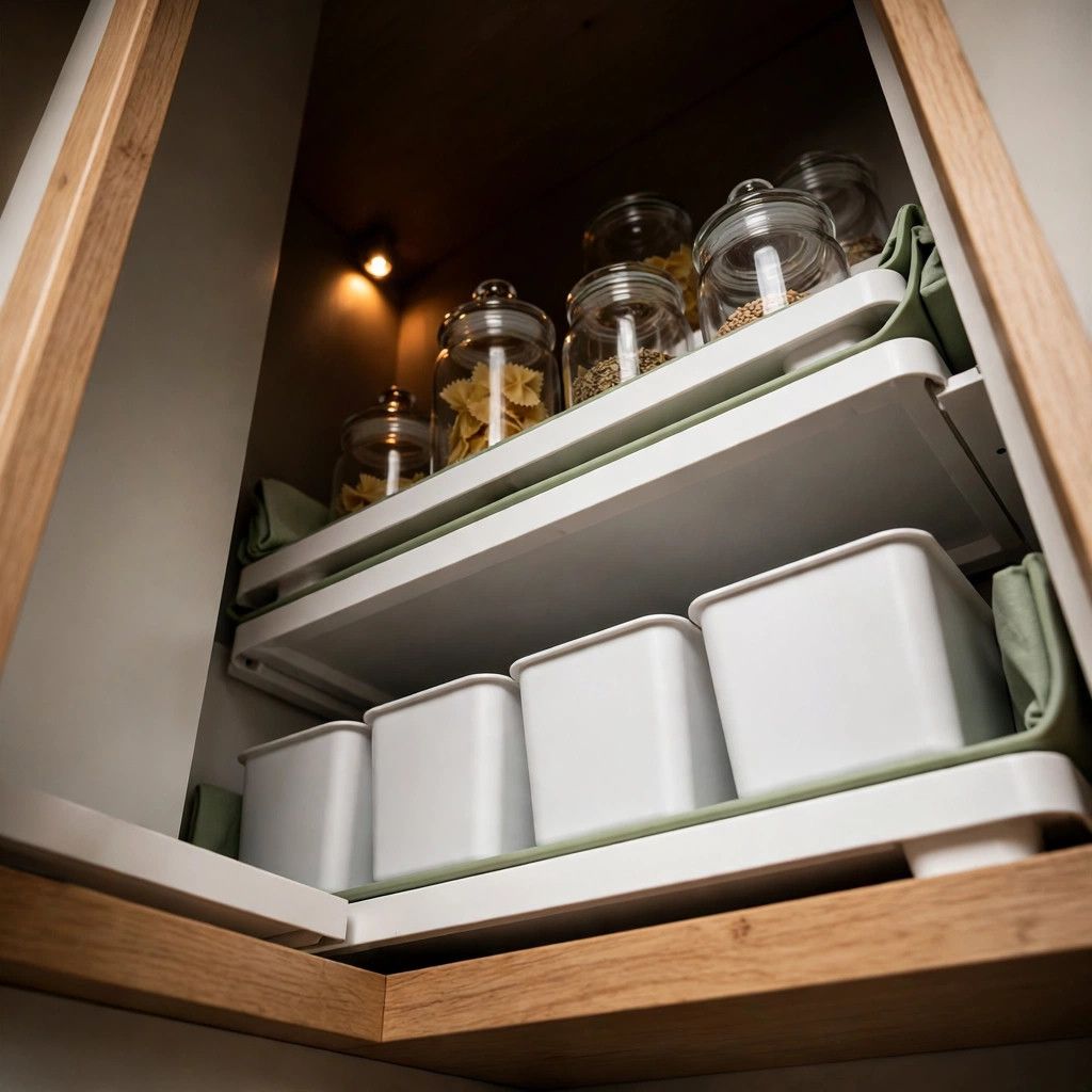 How to Organize Kitchen Cabinets With Deep, Dark Corners