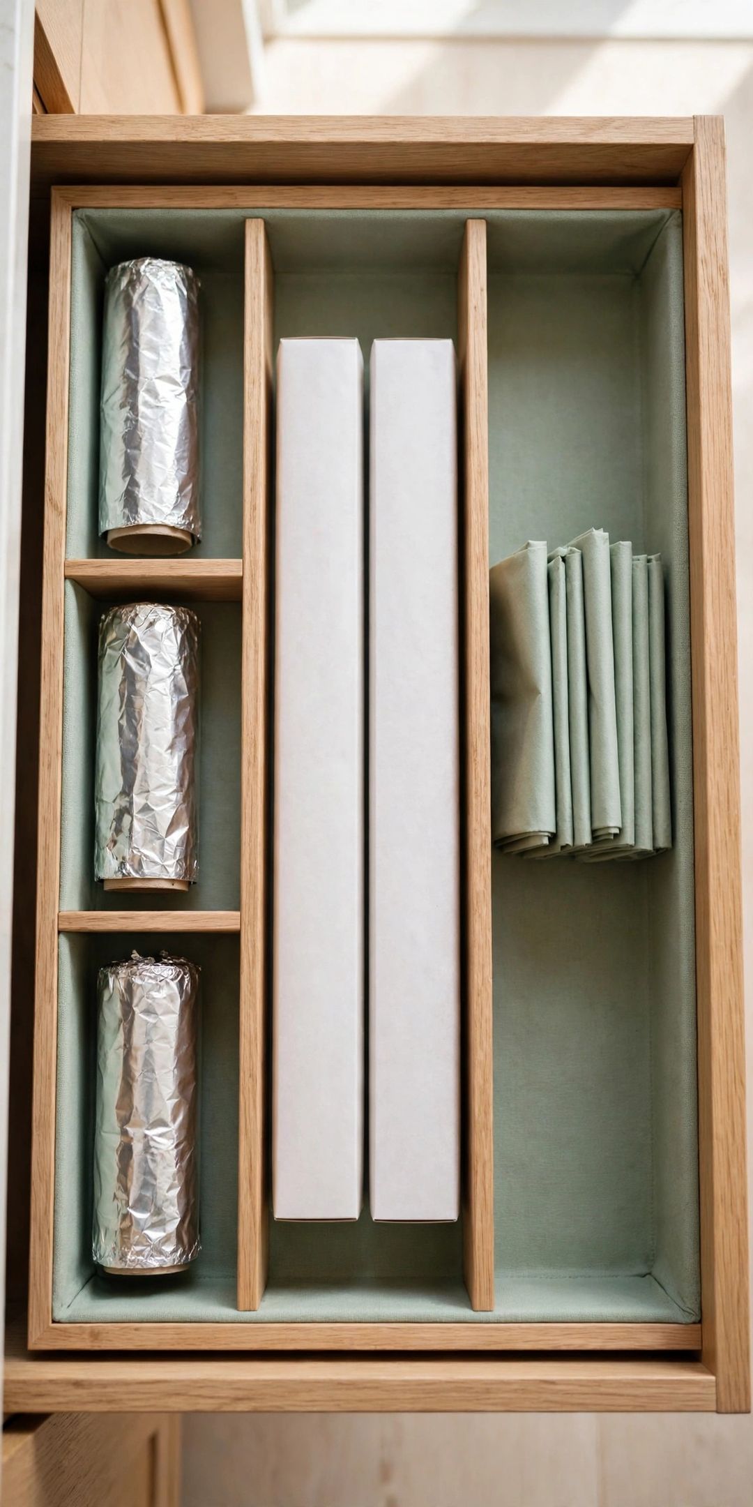 9 Ways to Organize Plastic Bags, Foil & Wrap in One Drawer