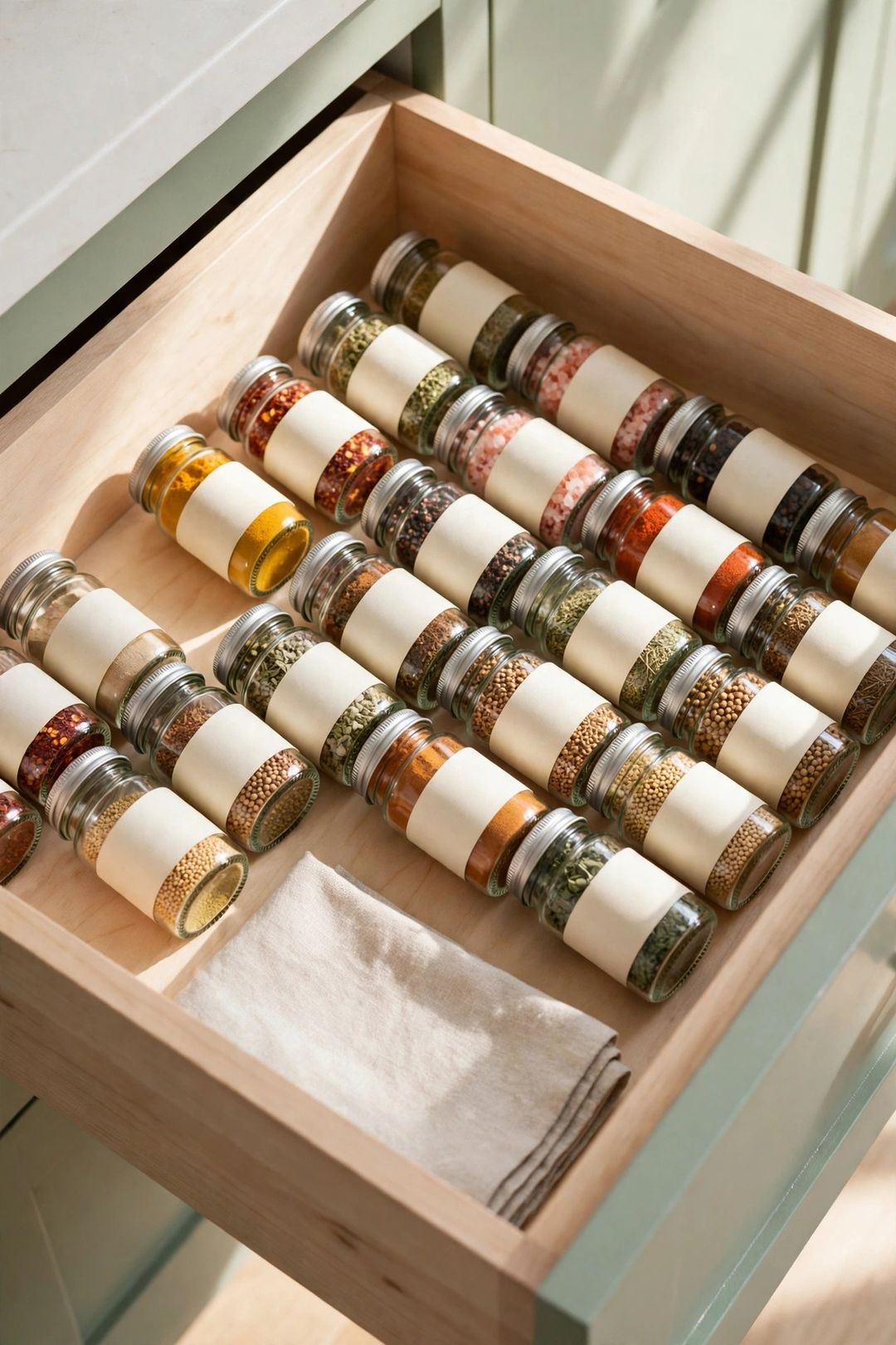 How to Organize Spices in a Drawer (Flat, Alphabetical, Visible)