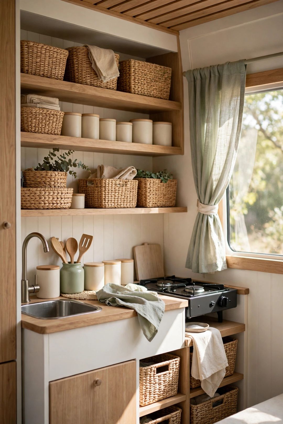 14 RV & Camper Storage Ideas That Borrow Small-Apartment Rules