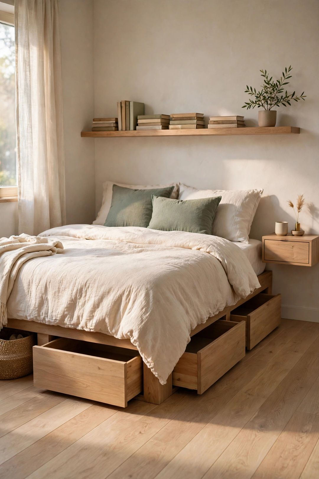 19 Small Bedroom Organization Ideas (Nightstands, Beds & the Wall Behind the Bed)