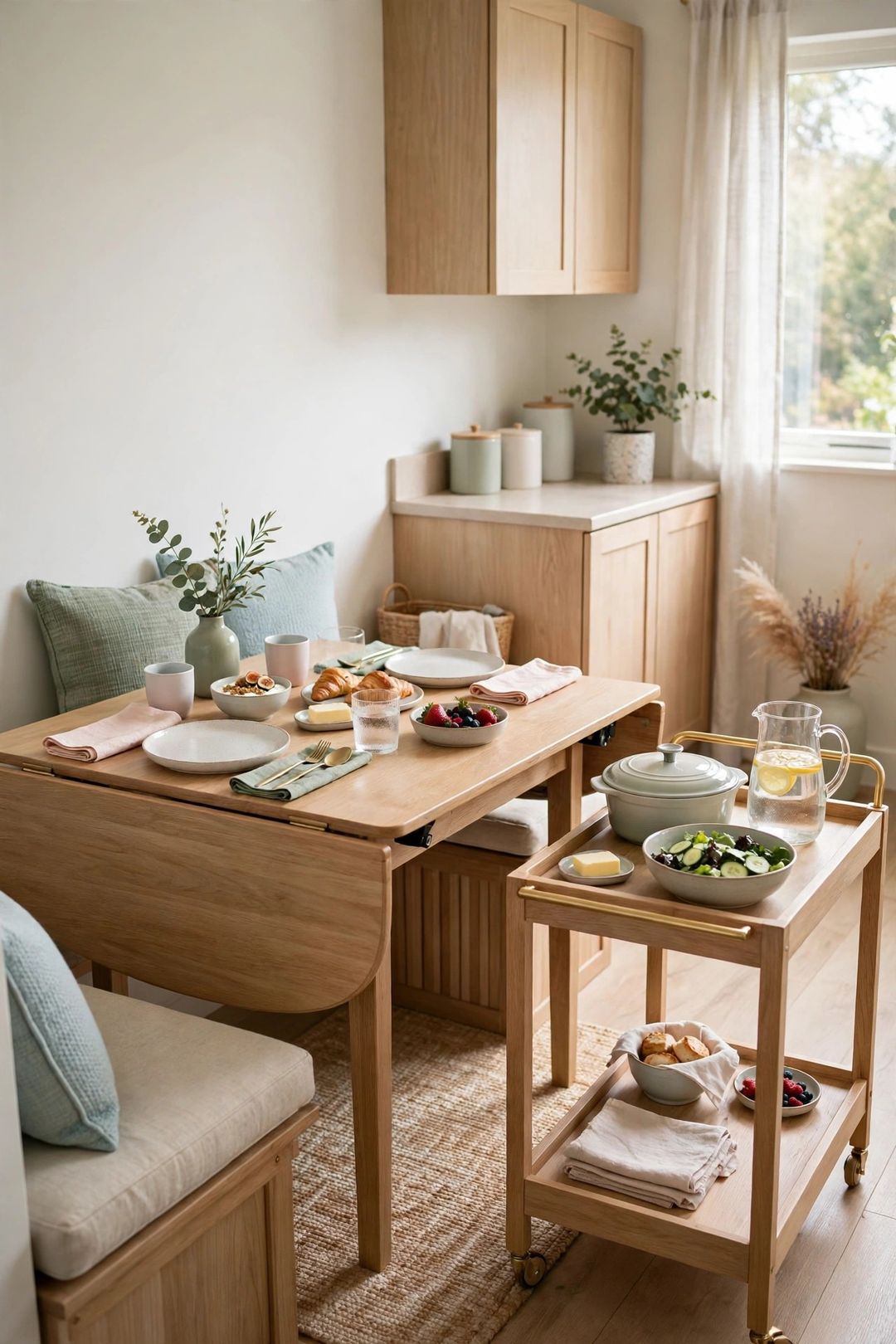 13 Small Dining Space Ideas for Easter Brunch (Folding, Expandable & Clutter-Free)
