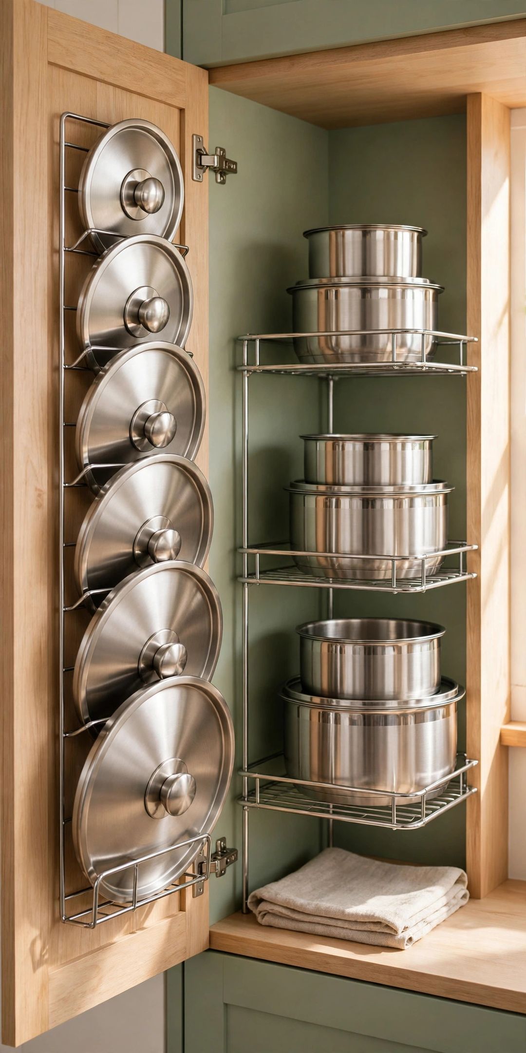 15 Ways to Store Pots and Pans When You Have Two Cabinets