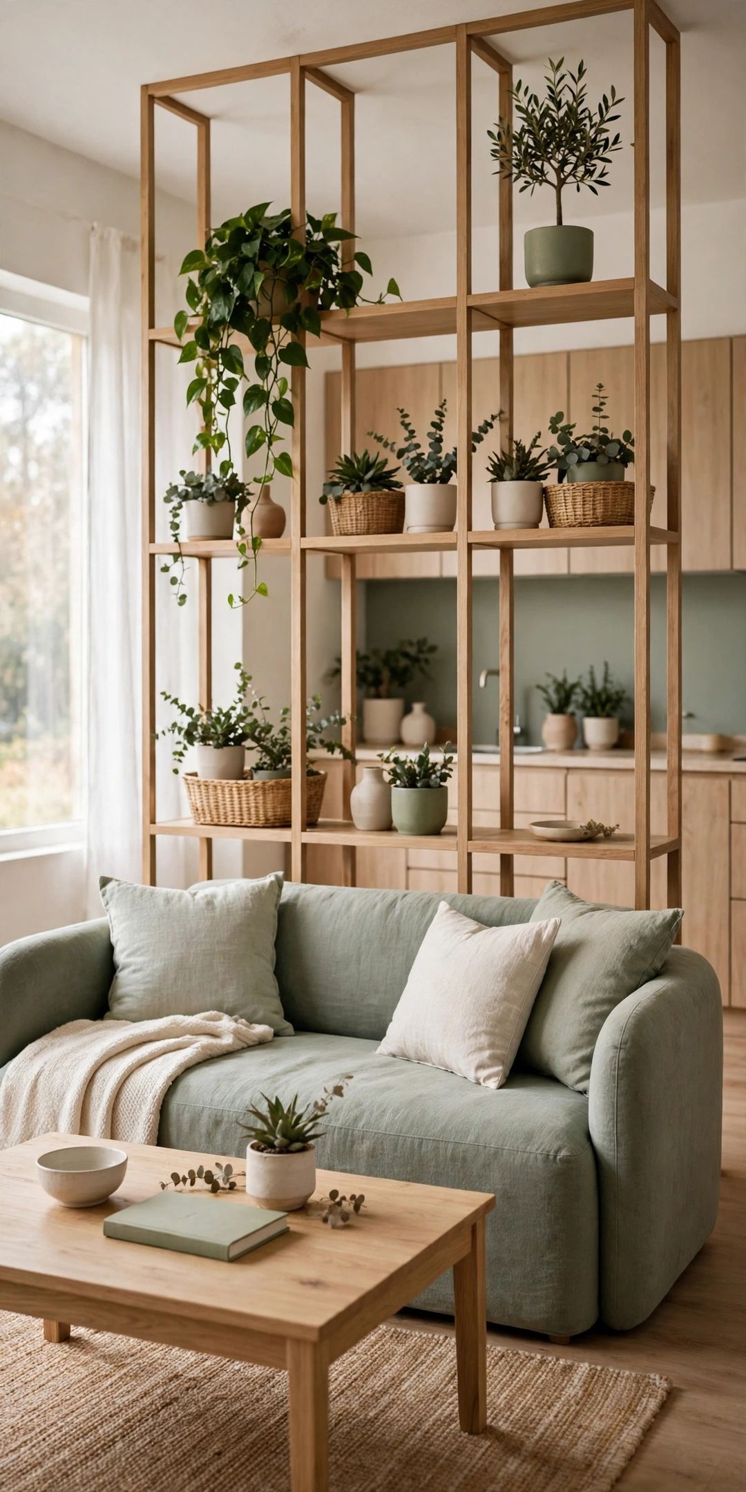 12 Ways to Fake a Living Room in a Studio (Storage Dividers That Work)