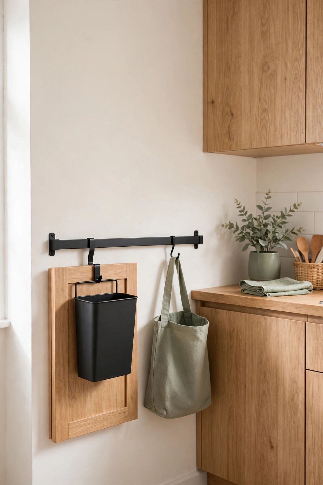 9 Trash & Recycling Storage Ideas for Kitchens With No Floor Space