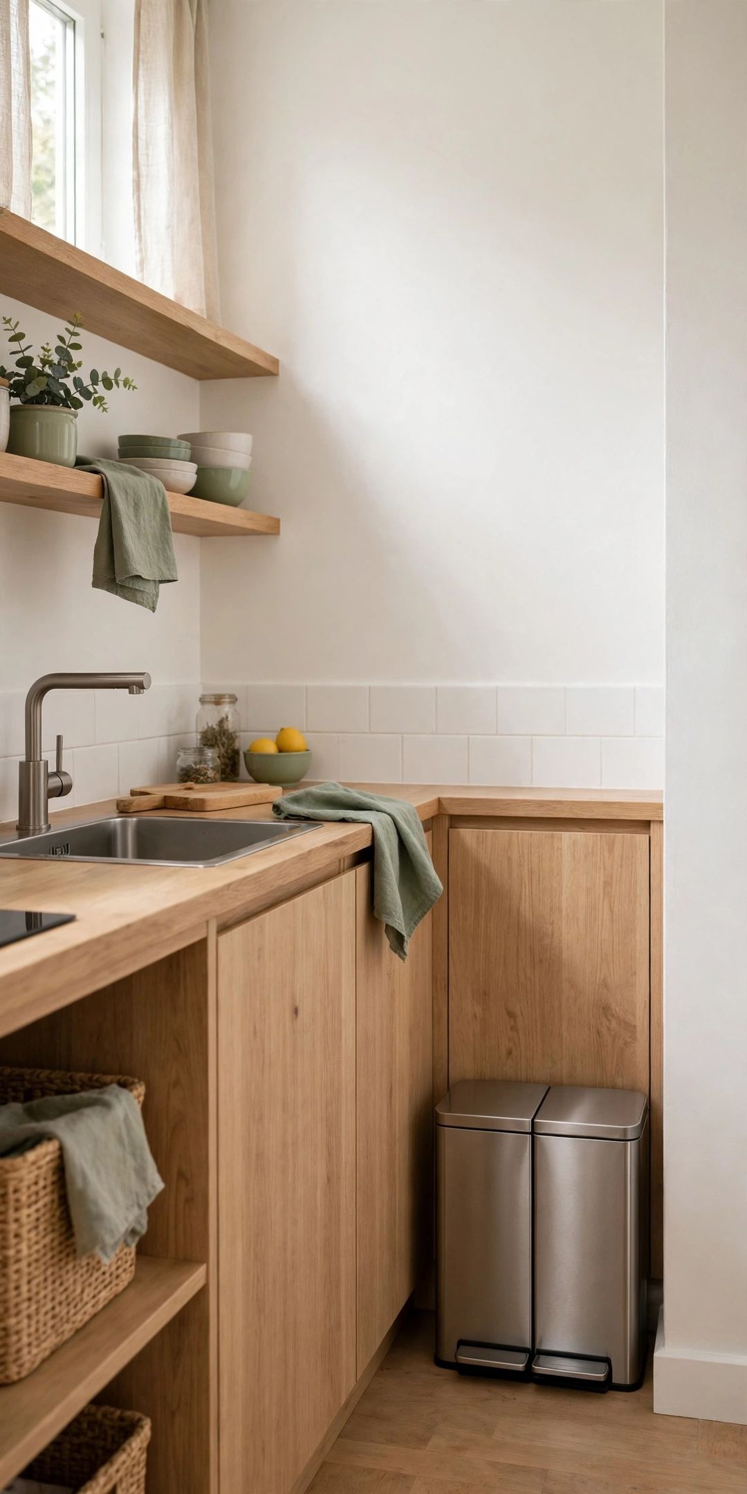 9 Trash & Recycling Storage Ideas for Kitchens With No Floor Space