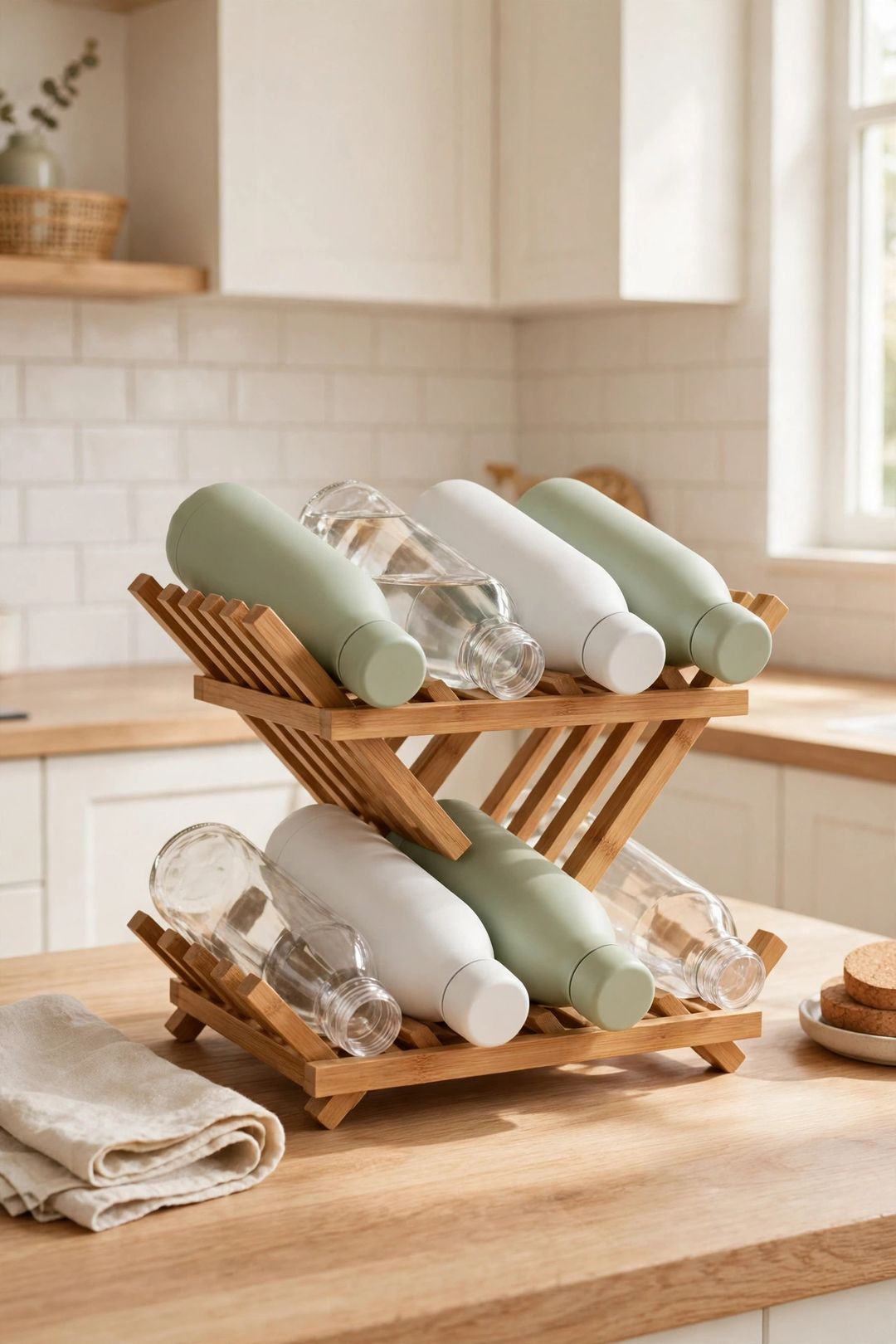 10 Water Bottle & Tumbler Organizers That End the Cabinet Avalanche